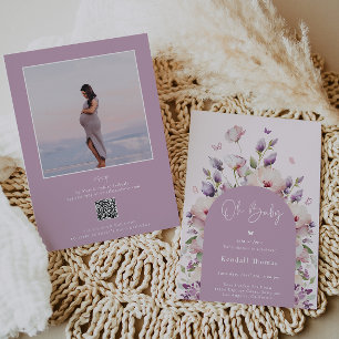 Oh Baby Butterfly Garden Baby shower Kaart