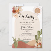 Oh Baby Cactus Woestijn Baby Shower Zuidwestelijk Kaart (Voorkant)