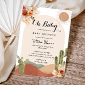 Oh Baby Cactus Woestijn Baby Shower Zuidwestelijk Kaart