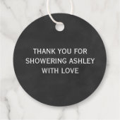 Oh Baby Cadeau Label, Baby showers Labels, krijtbo Bedankjes Labels (Achterkant)