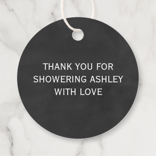 Oh Baby Cadeau Label, Baby showers Labels, krijtbo Bedankjes Labels (Achterkant)