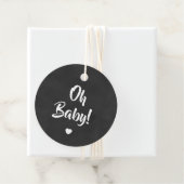Oh Baby Cadeau Label, Baby showers Labels, krijtbo Bedankjes Labels (In situ)