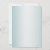 OH Baby. Calligrafie Ombré Blauwgroen blauwe strep Kaart (Achterkant)