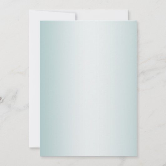 OH Baby. Calligrafie Ombré Blauwgroen blauwe strep Kaart (Achterkant)