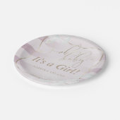 OH Baby. Calligrafie Ombré Roos Roze strepen Papieren Bordje (Gekanteld)