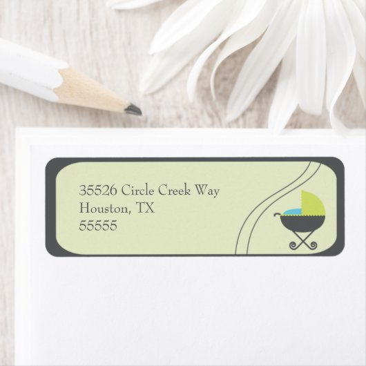 Oh Baby! Carriage Invitation Set Labels (Insitu)