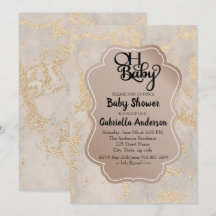 Oh Baby Champagne Folie Baby shower Uitnodiging