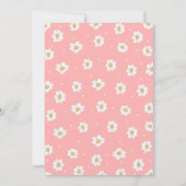 Oh Baby Chic Daisy Blush Pink Hippie Baby shower Kaart (Achterkant)