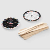 Oh Baby | Chic Floral Botanical Stork Baby shower Handwaaier (Niet-gemonteerd)