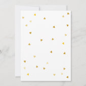 Oh Baby Chic Script Gouden Hart Baby Shower Kaart (Achterkant)
