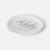 Oh Baby Chic Script Gouden Hart Baby Shower Papieren Bordje (Gekanteld)