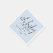 Oh Baby Chic Script Gouden Hart Baby Shower Servet (Hoek)