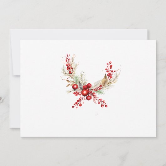 Oh! Baby Christmas Floral Baby shower Foto Kaart (Achterkant)