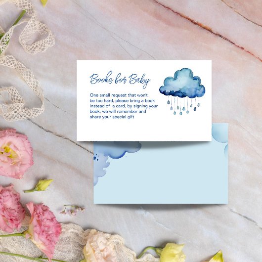 Oh Baby cloud baby shower boeken aanvraag Informatiekaartje
