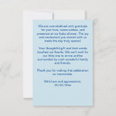 Oh Baby cloud baby shower dank u Bedankkaart (Achterkant)