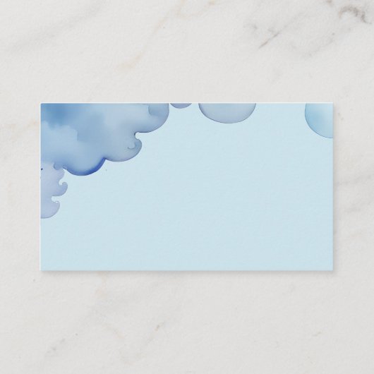 Oh Baby cloud baby shower luier loterij Informatiekaartje (Achterkant)