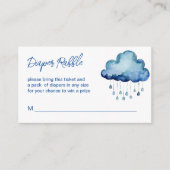 Oh Baby cloud baby shower luier loterij Informatiekaartje (Voorkant)