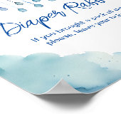 Oh Baby cloud baby shower luier loterij teken Poster (Hoek)