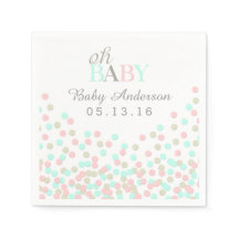 Oh Baby Confetti Baby shower servet | Roze Blauw