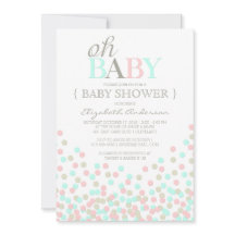 Oh Baby Confetti | Moderne Baby Shower Uitnodiging