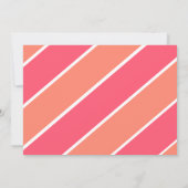 Oh Baby Coral Modern Whimsical Baby shower Kaart (Achterkant)