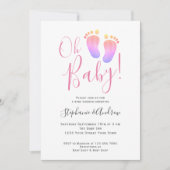 Oh Baby Couples Girl's Baby shower Kaart (Voorkant)