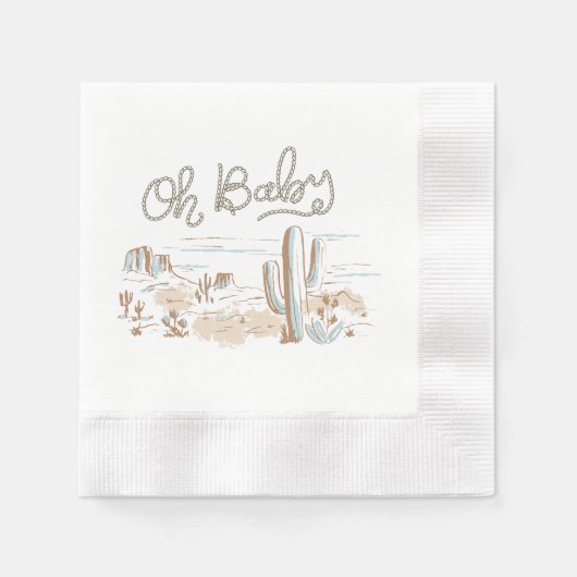 Oh Baby Cowboy Desert Napkin Servet (Voorkant)