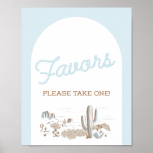Oh Baby Cowboy Favor voor Baby Shower Poster