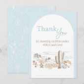 Oh Baby Cowboy Flat Thank You Card Bedankkaart (Voorkant / Achterkant)