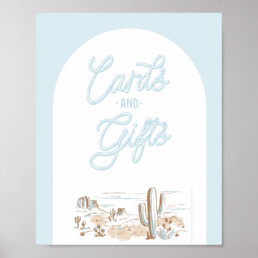 Oh Baby Cowboy Shower Cards & Gifts Poster (Voorkant)