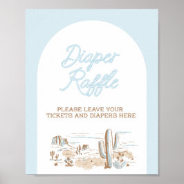 Oh Baby Cowboy Shower Diaper Raffle Poster
