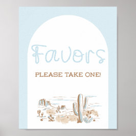 Oh Baby Cowboy Shower Favor Poster