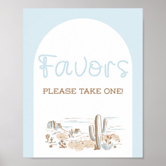 Oh Baby Cowboy Shower Favor Poster (Voorkant)