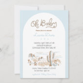 Oh Baby Cowboy Shower Invitation Kaart (Voorkant)