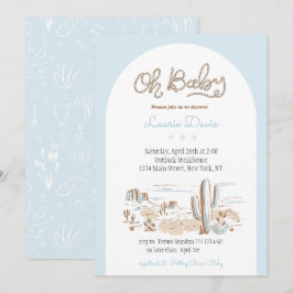 Oh Baby Cowboy Shower Invitation Kaart