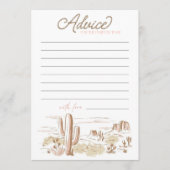 Oh Baby Cowgirl Baby Shower Advice for Parents Notitiekaartje (Voorkant)