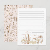 Oh Baby Cowgirl Baby Shower Advice  Notitiekaartje (Voorkant / Achterkant)