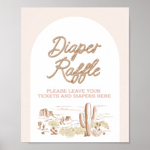 Oh Baby Cowgirl Baby Shower Luiers Raffle Poster