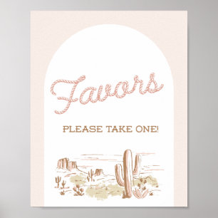 Oh Baby Cowgirl Bruiloft Favor Poster