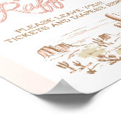 Oh Baby Cowgirl Shower Diaper Raffle Poster (Hoek)