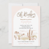 Oh Baby Cowgirl Shower Invitation Kaart (Voorkant)