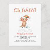 Oh Baby Cute Axolotl Baby Shower Invitation Briefkaart (Voorkant)