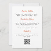 Oh Baby Cute Axolotl QR Code Baby Shower Kaart (Achterkant)