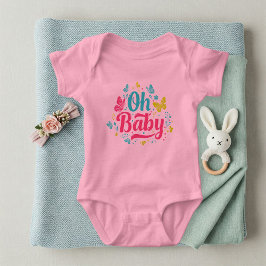 Oh Baby Cute Colorful Pink Bodysuit with
