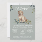 Oh Baby! Cute Dog Baby shower Modern Kaart (Voorkant)