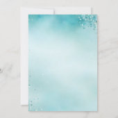 Oh baby cyaan aqua blauw baby shower kaart (Achterkant)