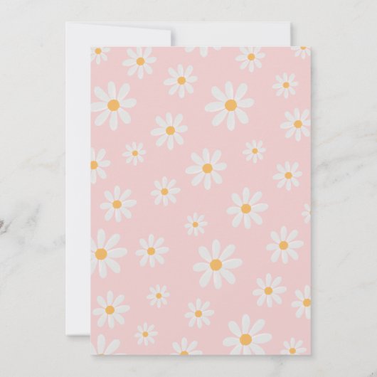 Oh Baby Daisy Baby shower Kaart (Achterkant)