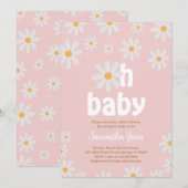 Oh Baby Daisy Baby shower Kaart (Voorkant / Achterkant)