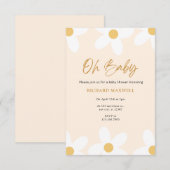 Oh Baby Daisy Baby shower Uitnodiging (Voorkant / Achterkant)