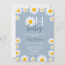 Oh Baby Daisy Blue Baby Shower All In One